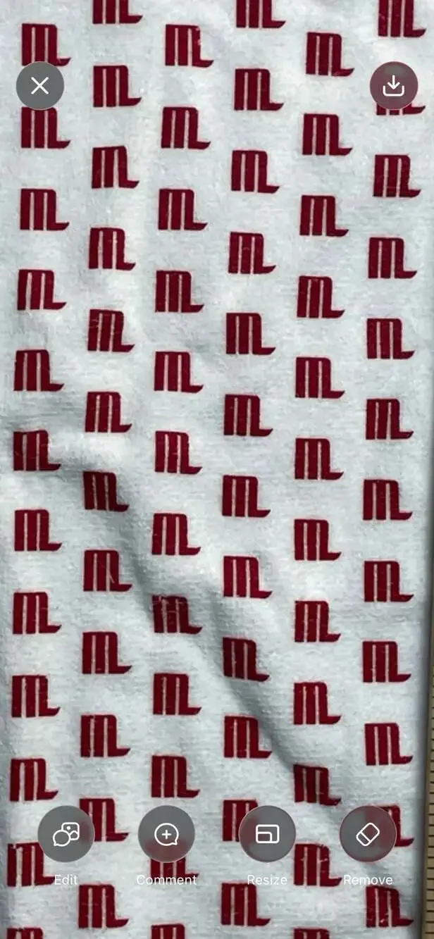 Port Authority PT48 White and Red All Over Logo Golf Towel